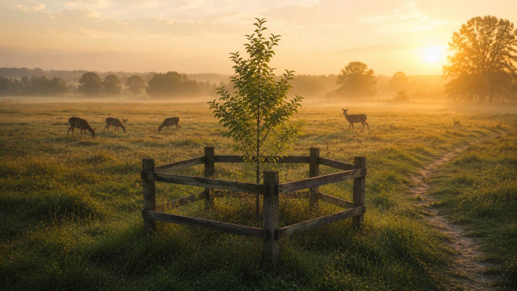The Fence Around the Young Tree